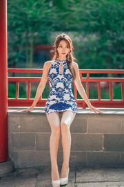 [Косплей] Popular Coser Kurokawa - Blue and White Cheongsam