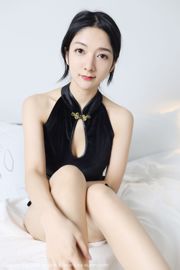 Angela thích mèo "Sườn xám cổ điển + Lụa đen sexy hiện đại" [美 媛 館 MyGirl] Vol.326